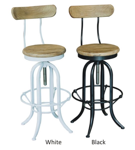 27% OFF Industrial Stool with Back $249.00 (RRP:$341.00)