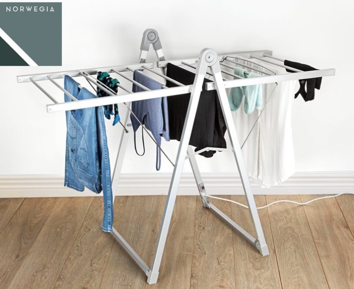 Norwegia Compact Heated Clothes Rack $67