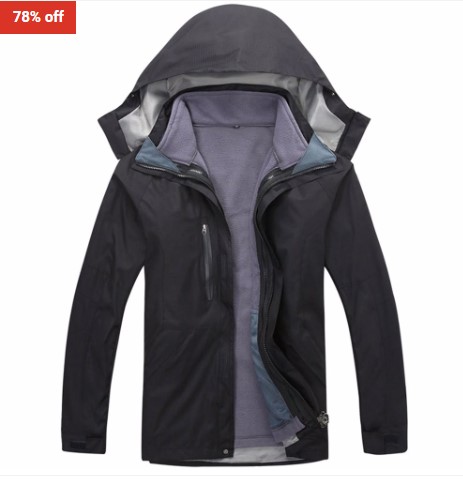 78% OFF Wild Oasis Womens Black 2 In 1 Water Wind Proof 2 Sets Sports Jackets $55 (RRP$249)