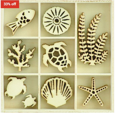 33% OFF Kaisercraft Flourish Pack Underwater 45pcs $4 (RRP$5.99)