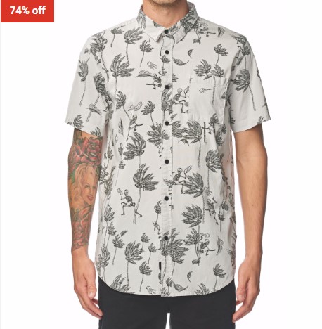 74% OFF GLOBE Apparel Typhoon Shirt Bone $17.99 (RRP$69.99)