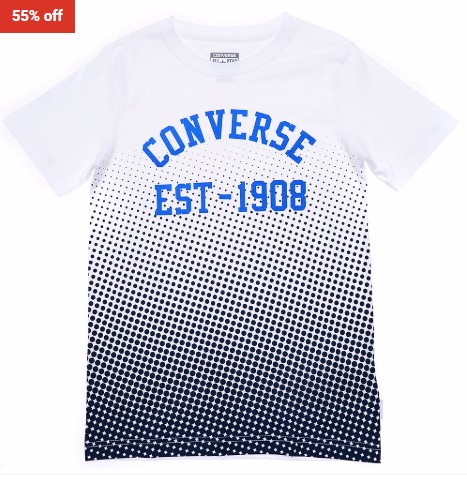 55% OFF Converse Cotton Vintage Fade Short Sleeve T-shirt White Black $15 (RRP$33)