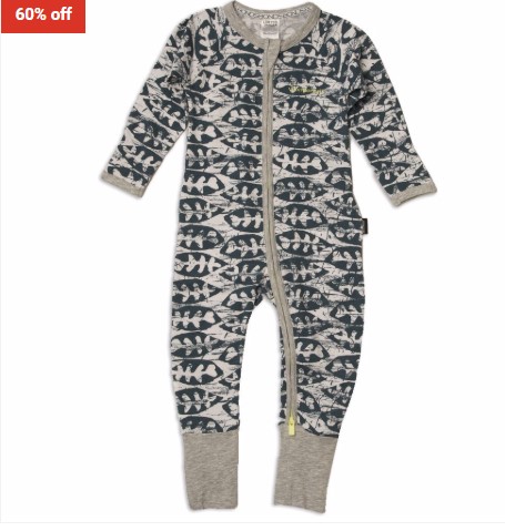 60% OFF Bonds Zip Wondersuit Grey Blue $10 (RRP$24.95)