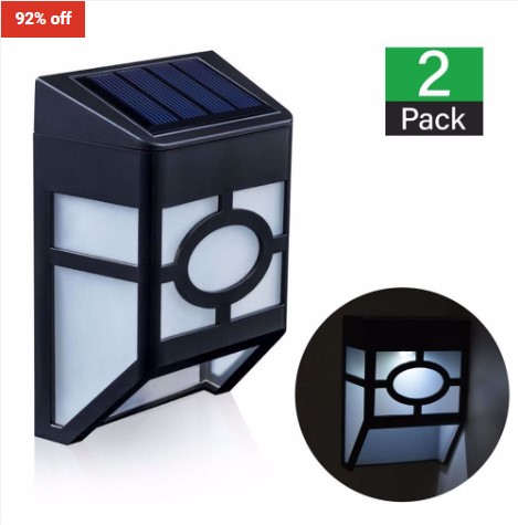 92% OFF Mega Home 2 X Solar-Powered Fence Lights (Square Shaped) $9 (RRP$120)