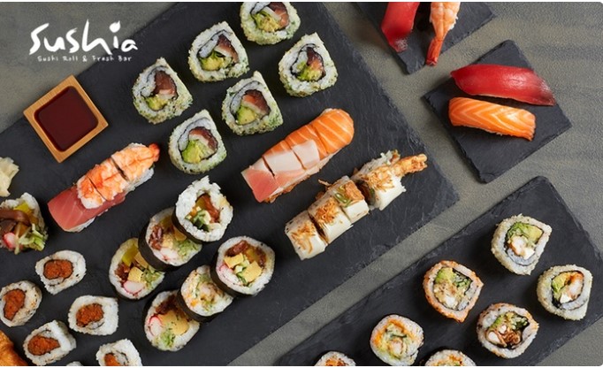 One ($54) or Two ($108) 60-Piece Mixed Sushi Platters from Sushia – Macarthur Square (Up to $150 Value)