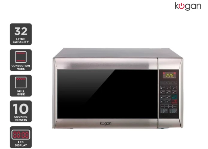 Kogan 32L Stainless Steel Convection Microwave Oven with Grill $199