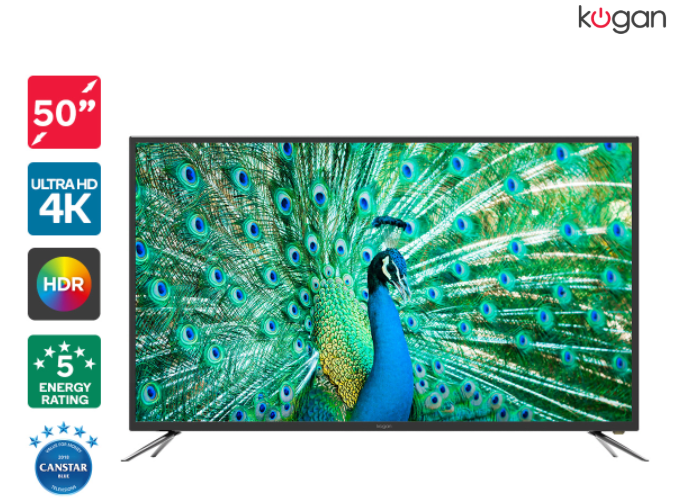 Kogan 50″ 4K HDR LED TV (Series 8 JU8100) $539 + Delivery