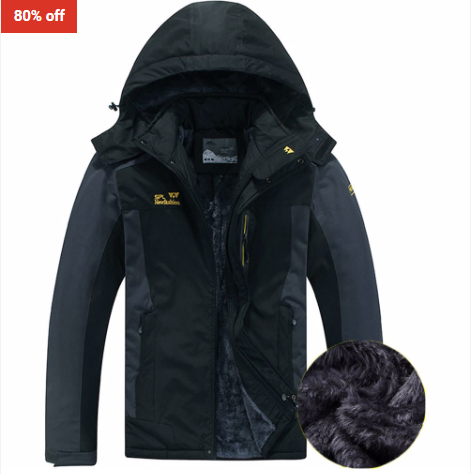 Winter Windbreakers Mens Black 2 In 1 Water Wind Proof 2 Sets Sports Jacket $55 (RRP: $269)