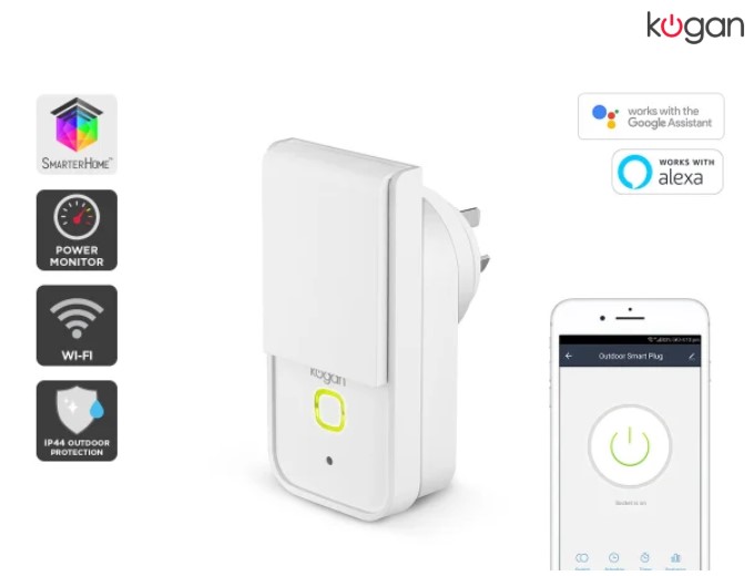 Kogan SmarterHome™ IP44 Outdoor Smart Plug With Energy Meter $39 (Was $49)