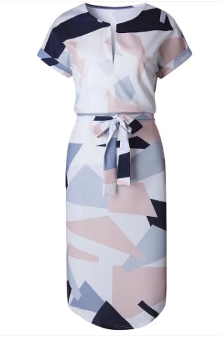 Must Have Dresses Dress Geometirc Print White $19