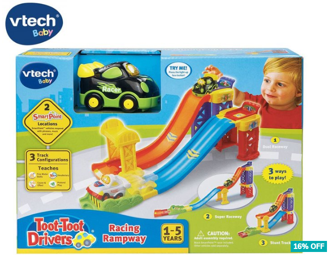 16% OFF VTech Toot-Toot Drivers Racing Rampway $24.99 (Don’t pay $29.99)