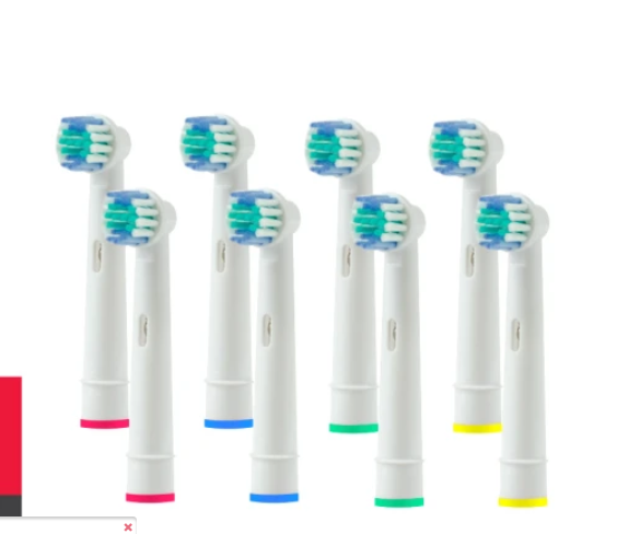 8 Pack Replacement Toothbrush Heads (Medium Bristles) – Oral-B Compatible $12 (Was $15)