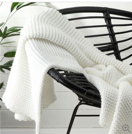 Private Collection Sabina Throw Rug White 130x180cm $45.00 (RRP:$150.00)