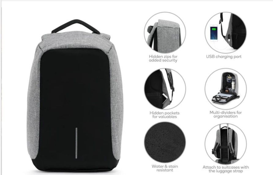 Anti-Theft Fortress Backpack with USB Port $79