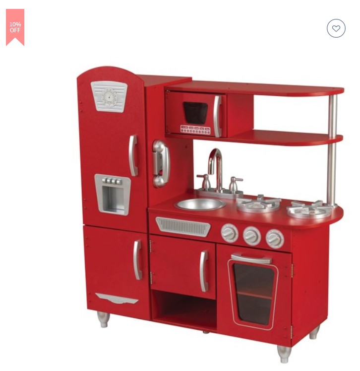 10% OFF Red Vintage Play Kitchen $179.96 (RRP$199.95)