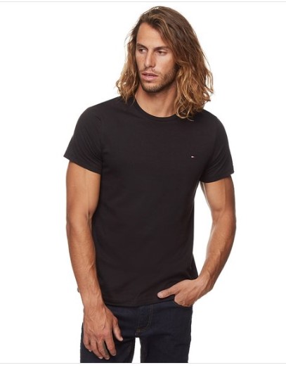 43% OFF Tommy Hilfiger Men’s Flag Crew Tee / T-Shirt / Tshirt – Black