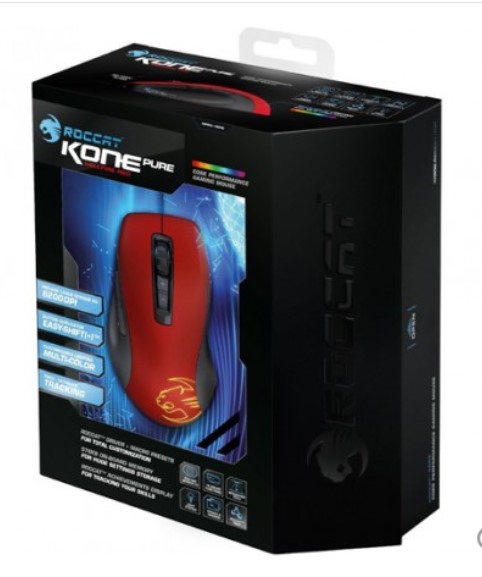 Roccat Kone Pure Color Hellfire Red Performance Gaming Mouse, 8200DPI Pro-Aim, Easy-Shift, Multi-Color Lighting $39.00