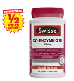 Swisse Ultiboost Co Enzyme Q10 150mg 180 Capsules $31.99