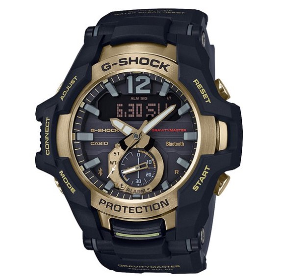 Casio G-Shock Men’s 54mm Gravitymaster GRB100GB-1A Resin Watch – Black/Gold $299