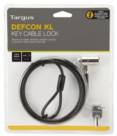 Targus Defcon KL Laptop Cable Lock, 1.8m Vinyl Coated Security Cable With 2 Keys ASP48AU $19.00 (RRP$39.00)