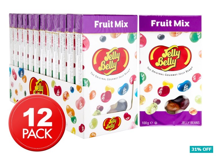 12pk Jelly Belly Fruit Mix Flip Top Box Jelly Beans 100g $29 (Don’t pay $42.55)