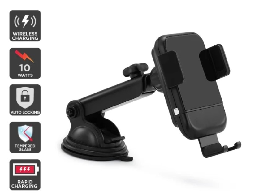 Kogan Auto-Clamping 10W Qi Fast Charge 2-in-1 Car Mount $39 (Was $69)