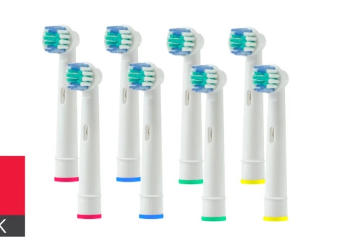 8 Pack Replacement Toothbrush Heads (Medium Bristles) – Oral-B Compatible $12