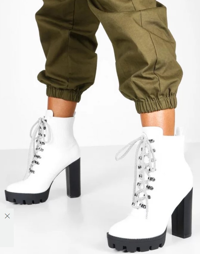 Cleated Lace Up Platform Hiker Boots £31.50