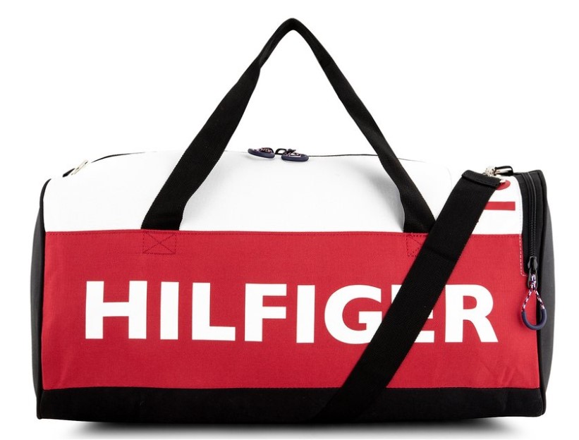 Tommy Hilfiger Garret Duffle – Black/White/Red $79.99