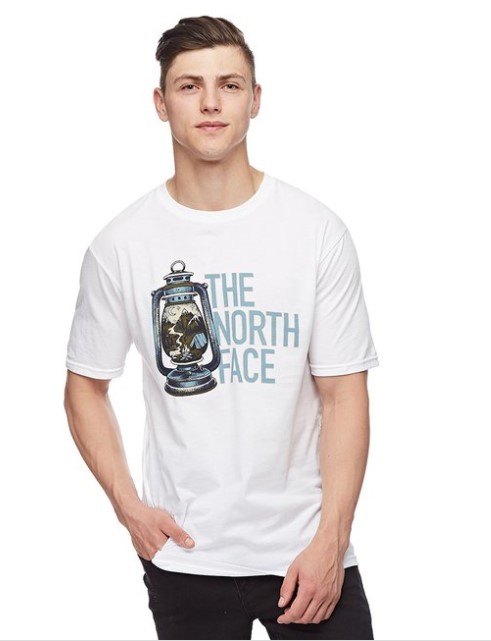 The North Face Men’s Short Sleeve Essentials T-Shirt Tee – TNF White  $16.75