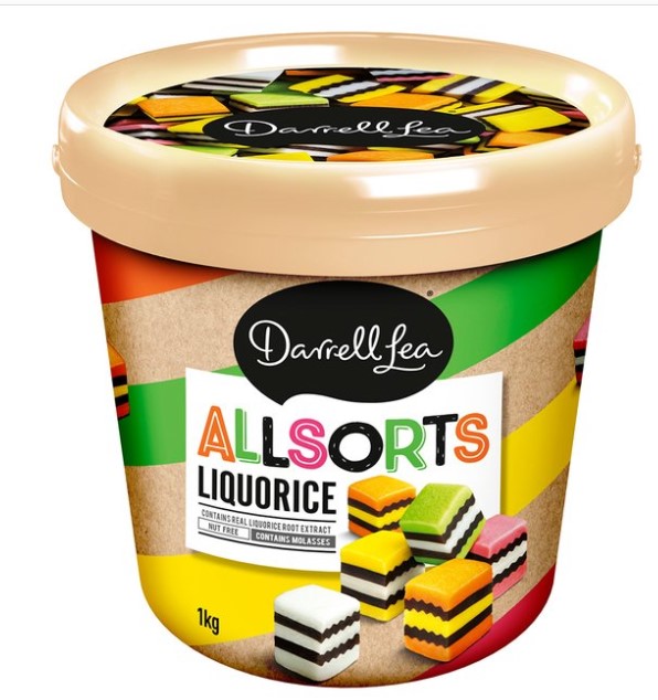 Darrell Lea Liquorice Allsorts Bucket 1kg $14.50 (Don’t pay $19.99)