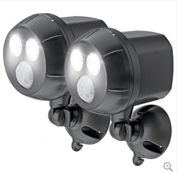 Mr Beams Ultra Bright Spotlight with Motion Sensor, 300-Lumen, Weatherproof, Wireless, Battery Powered LED, 2 Pack $69.00