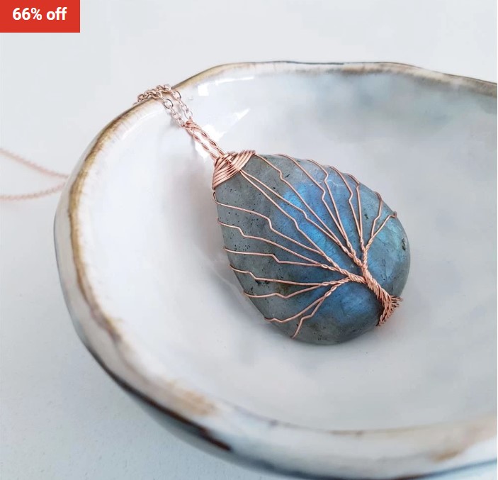 Divine Karma Labradorite Gaia – Tree of Life (Handwired) $29