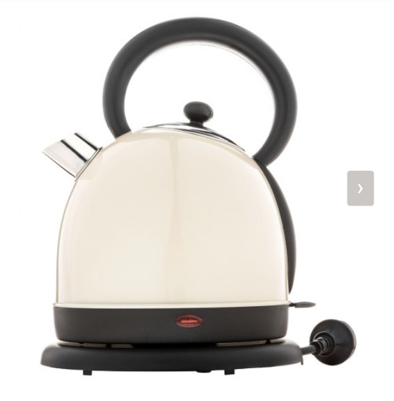 1.8L Deluxe Stainless Steel Electric Cordless Water Kettle – Cream $19.98