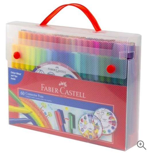 Faber-Castell Connector Pen Set with Colour Wheel 60pce $13.00