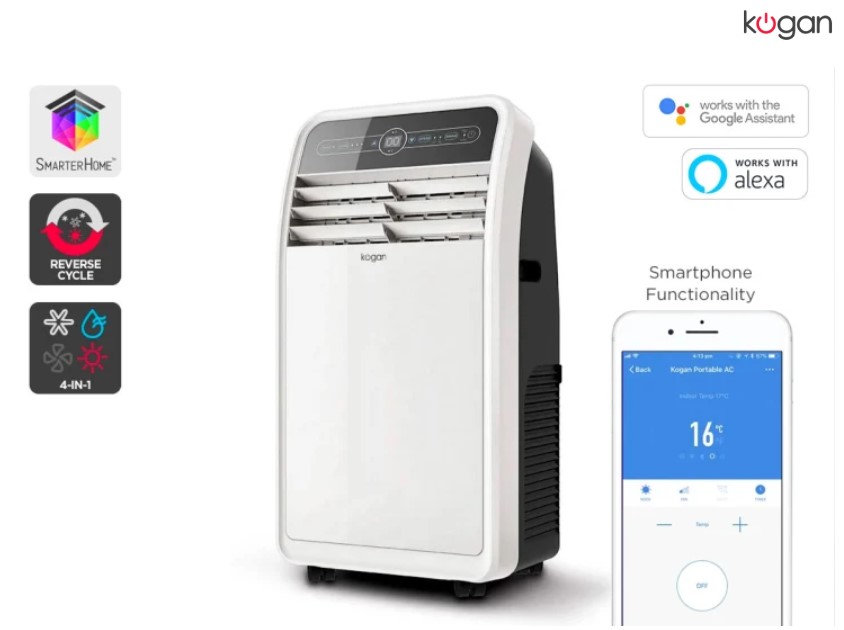 Kogan SmarterHome™ 4.1kW Portable Smart Air Conditioner (14,000 BTU, Reverse Cycle) $349