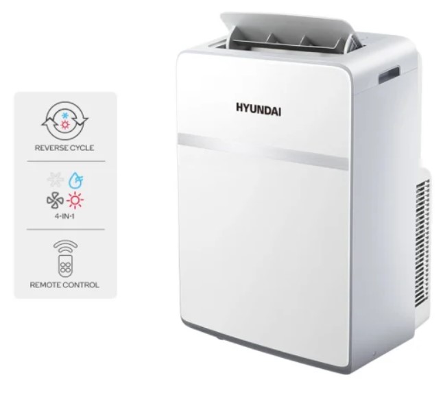 Hyundai 4.1kW Portable Air Conditioner (14000 BTU, Reverse Cycle) $499.99