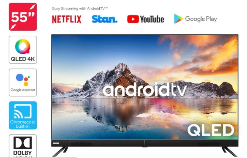 Kogan QLED 55″ Smart HDR 4K TV Android TV™ (Signature Series, XT9510) $779