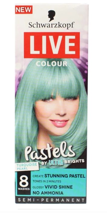 6 Pack Schwarzkopf Live Pastels Hair Colour 8 Washes Turquoise Pearl