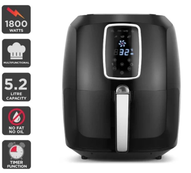 Kogan 5.2L Digital Low Fat 1800W Air Fryer $79