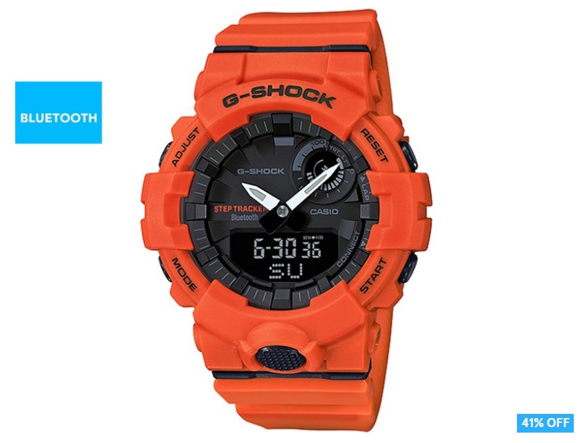 Casio G-Shock 54mm G-Squad GBA800-4A Bluetooth Resin Watch – Orange $129 (Don’t pay $219)