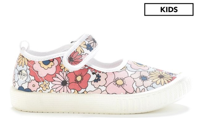 Walnut Melbourne Girls’ Classic MJ Shoes – Retro Floral $19.99