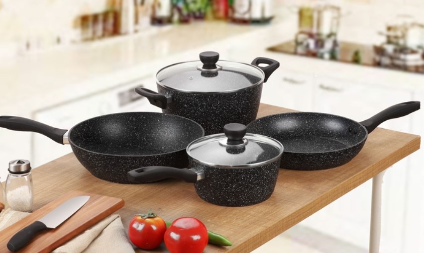 $89 for a Six-Piece Non-Stick Marble-Coated Cookware Set