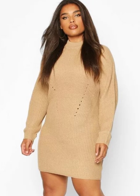 Plus Rib Knit Jumper Dress £8.00