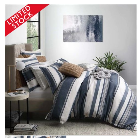 Private Collection Laurant Denim Bed Quilt Cover Set Queen $137.00 (RRP:$250.00)