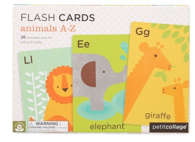 Petit Collage Animals A-Z Flash Cards $12.99