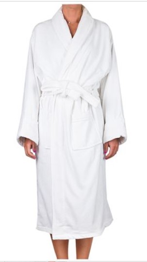 Frenkel Velour Adult Terry Bathrobe White $78.00