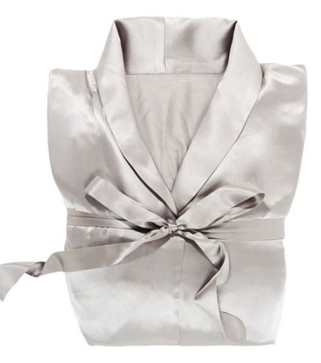 Silk Magnolia Silk Robe Silver Medium (RRP$299.00)