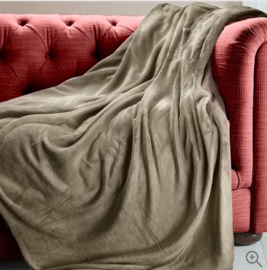 Brogo Luxe Supersoft Micro Mink Mocha Blanket $49.00 (RRP:$79.00)