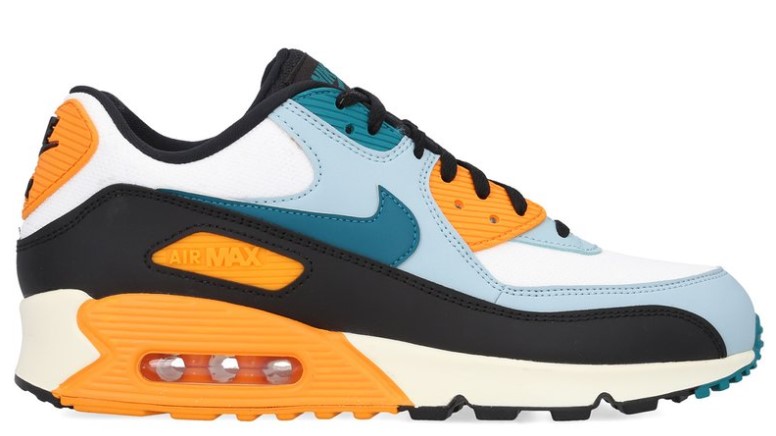 Nike Men’s Air Max 90 Essential Sneakers – Sail/Geode Teal-Kumquat $149